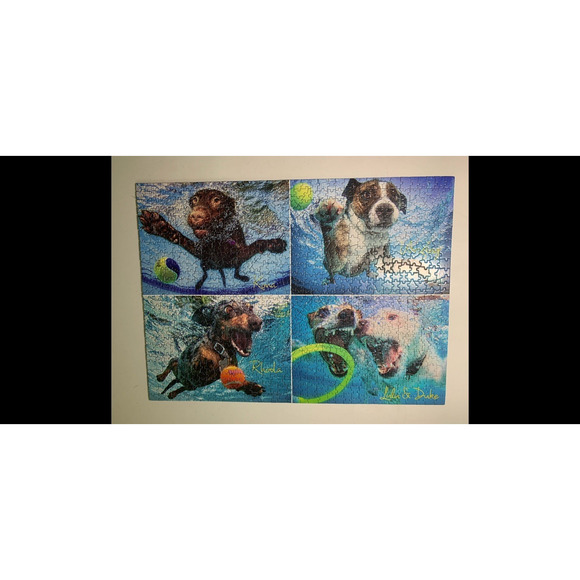 Underwater Dogs 2 1000 Pieces Jigsaw Puzzle Willow Creek Family Fun Complete - Picture 5 of 5